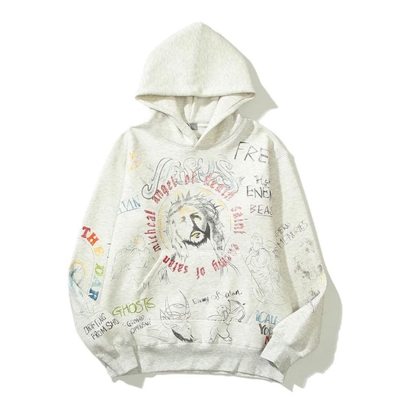 Saint Michael Aged Graffiti Hoodie - Picture 3 of 5